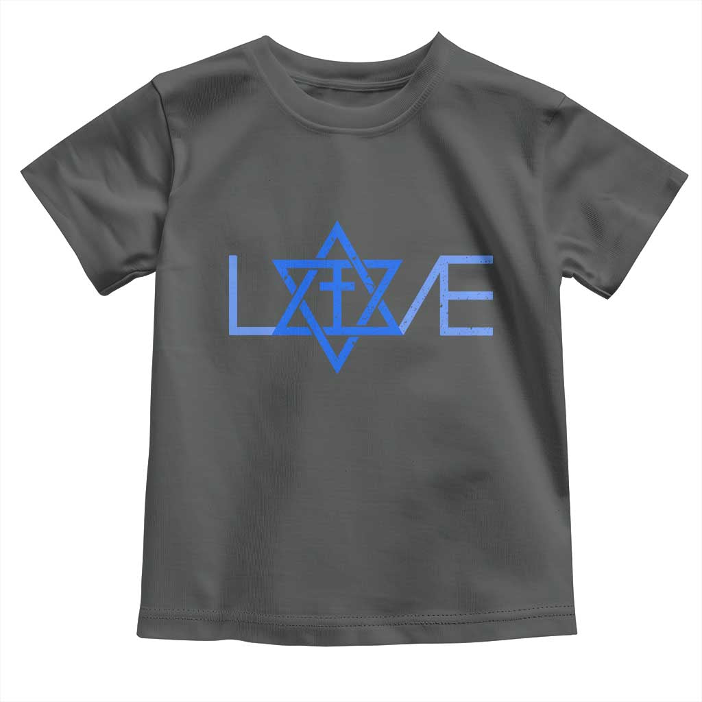 Love Jewish Messianic Cross Star Of David Toddler T Shirt - Wonder Print Shop