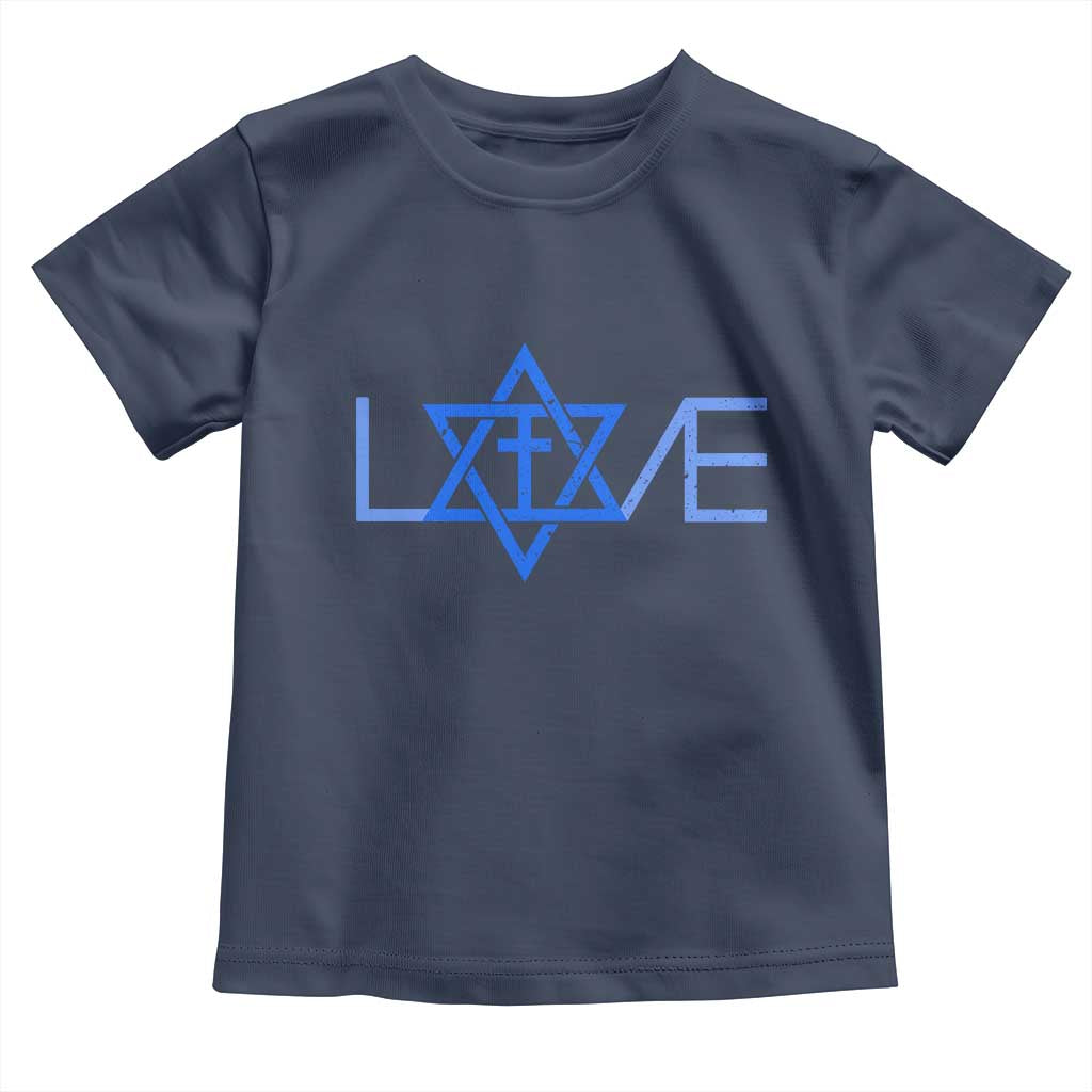 Love Jewish Messianic Cross Star Of David Toddler T Shirt - Wonder Print Shop
