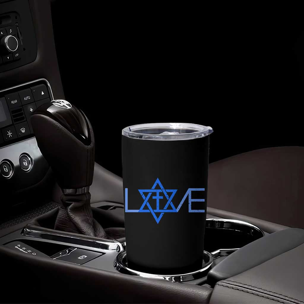 Love Jewish Messianic Cross Star Of David Tumbler Cup - Wonder Print Shop