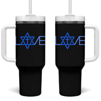 Love Jewish Messianic Cross Star Of David Tumbler With Handle - Wonder Print Shop