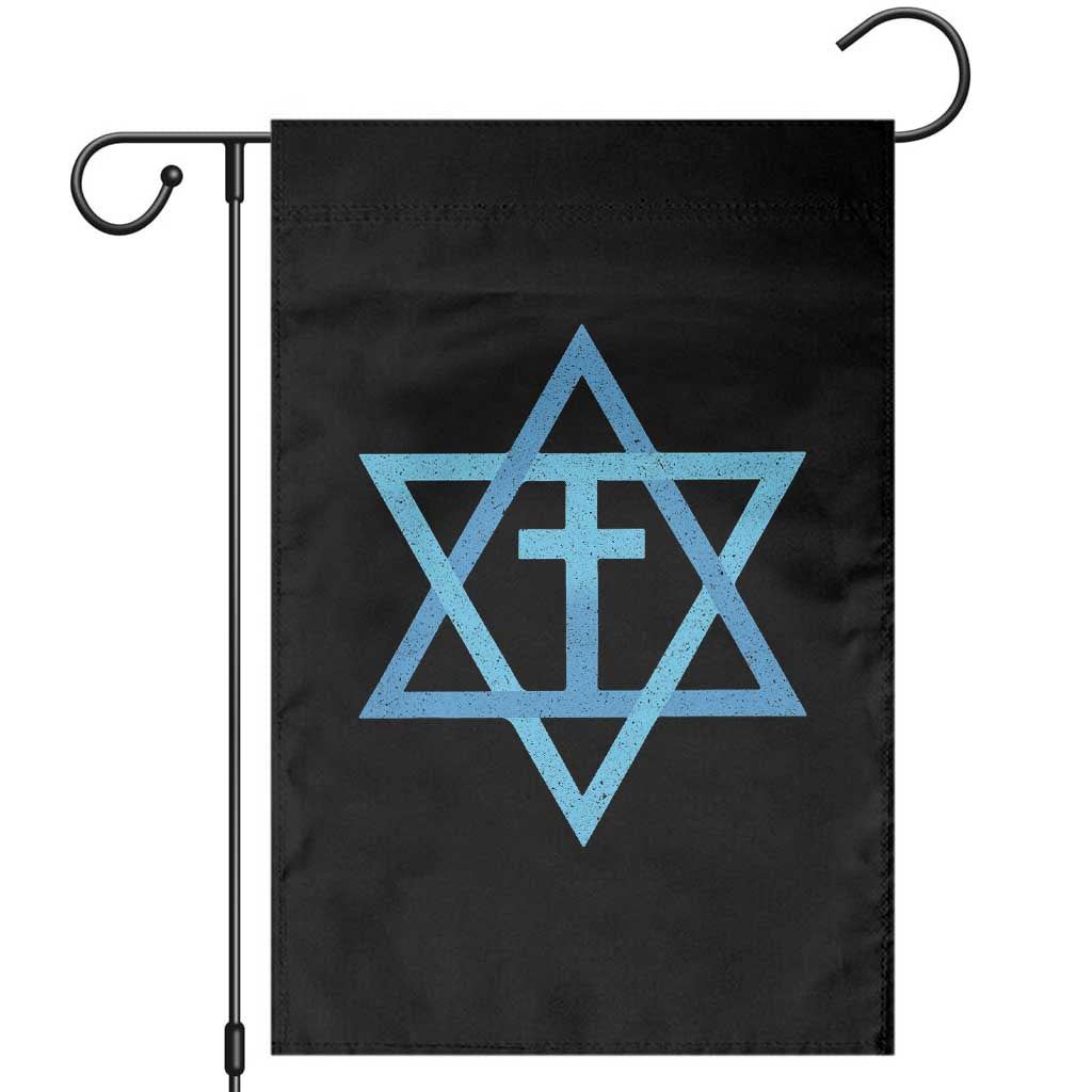 Messianic Cross Star of David Yeshua Jesus Garden Flag - Wonder Print Shop