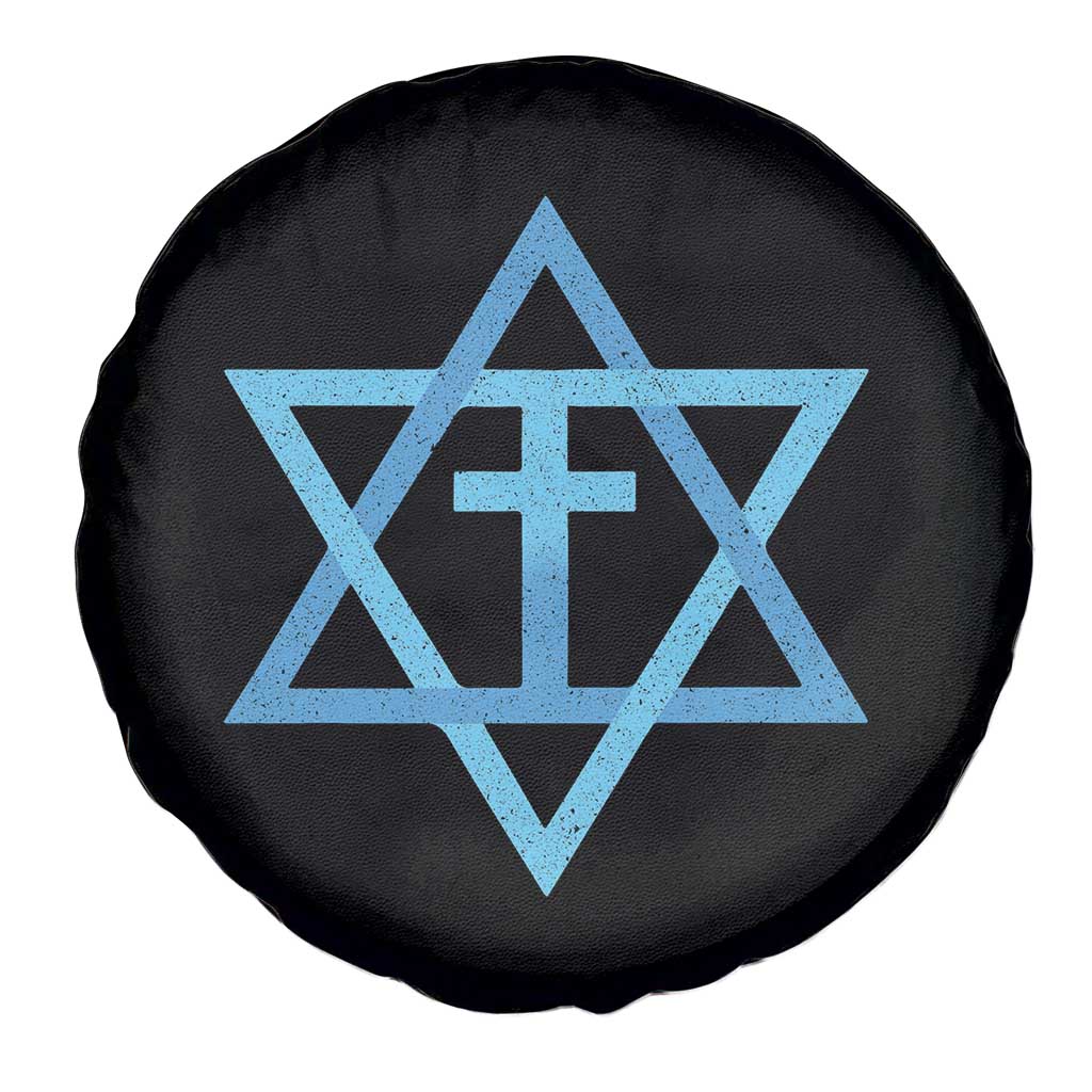 Messianic Cross Star of David Yeshua Jesus Spare Tire Cover - Wonder Print Shop