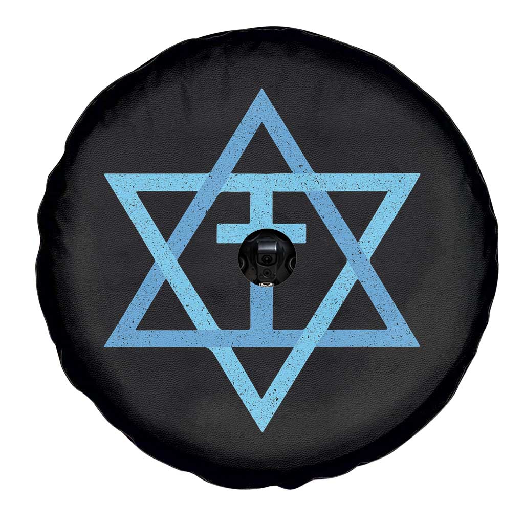 Messianic Cross Star of David Yeshua Jesus Spare Tire Cover - Wonder Print Shop