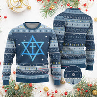 Messianic Cross Star of David Yeshua Jesus Hanukkah Ugly Sweater - Wonder Print Shop