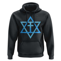 Messianic Cross Star of David Yeshua Jesus Hoodie - Wonder Print Shop