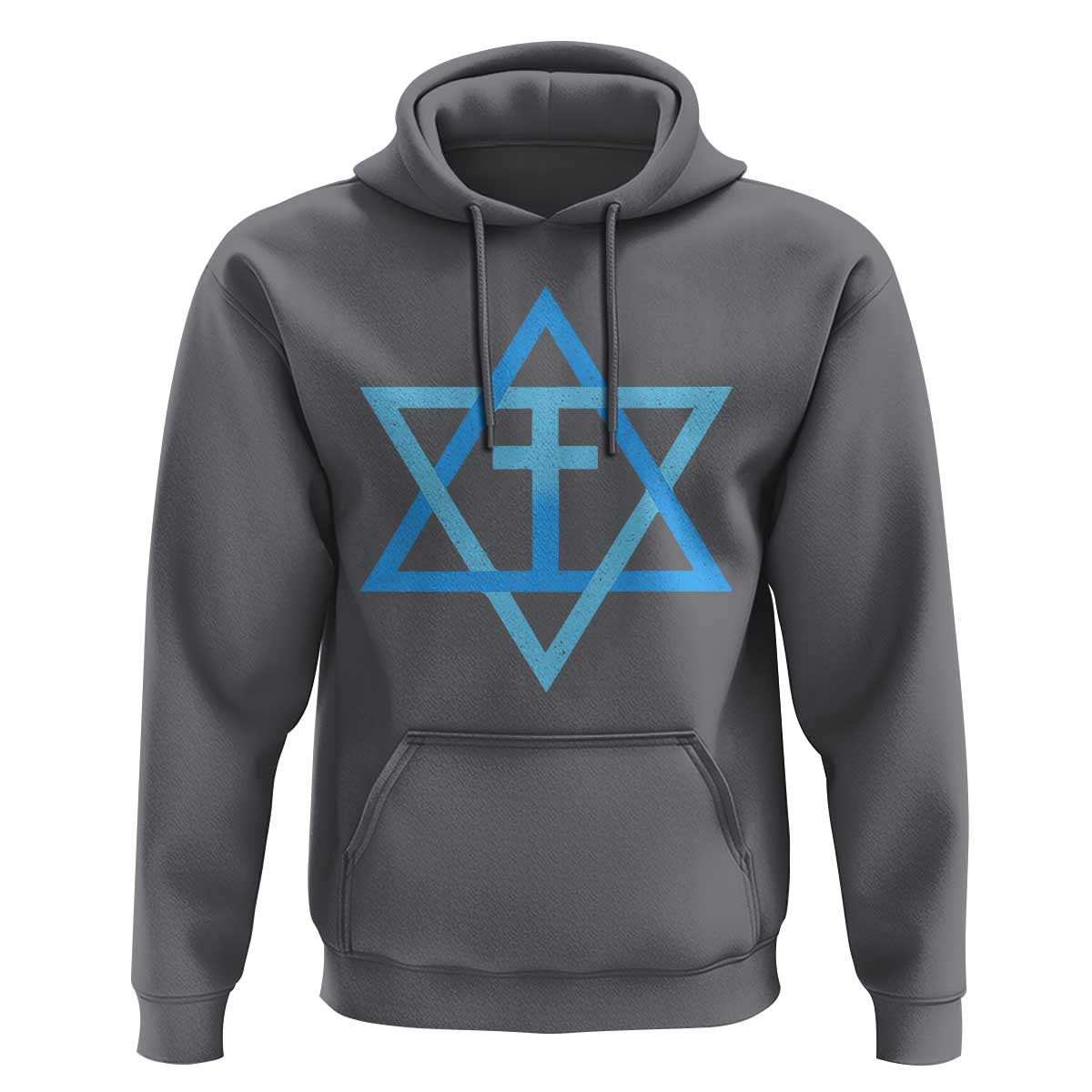 Messianic Cross Star of David Yeshua Jesus Hoodie - Wonder Print Shop