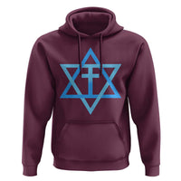 Messianic Cross Star of David Yeshua Jesus Hoodie - Wonder Print Shop