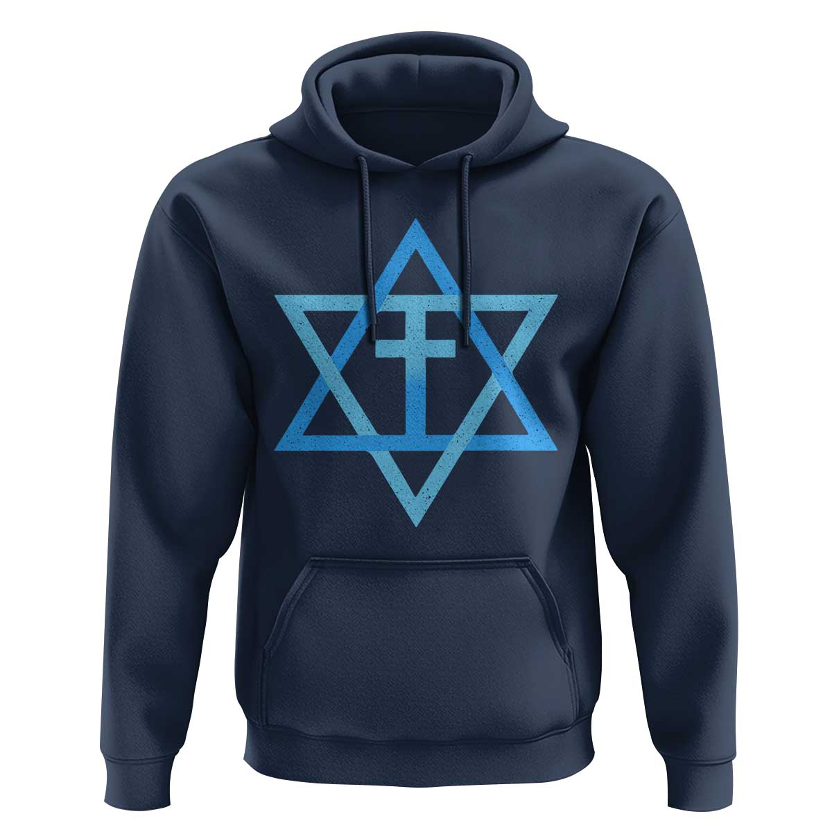 Messianic Cross Star of David Yeshua Jesus Hoodie - Wonder Print Shop