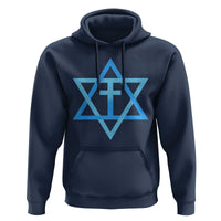 Messianic Cross Star of David Yeshua Jesus Hoodie - Wonder Print Shop