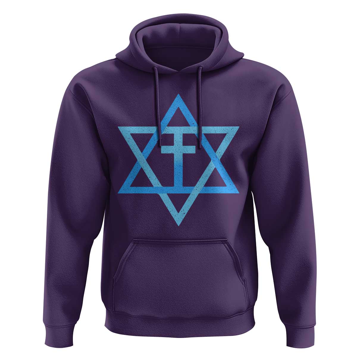 Messianic Cross Star of David Yeshua Jesus Hoodie - Wonder Print Shop