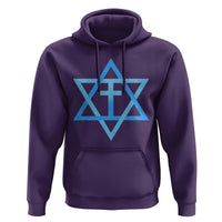 Messianic Cross Star of David Yeshua Jesus Hoodie - Wonder Print Shop