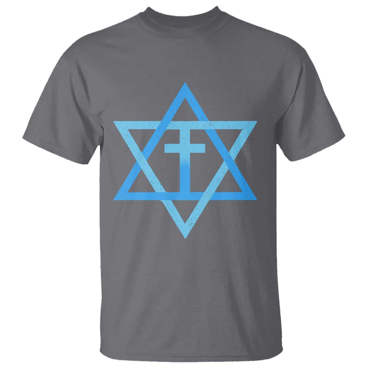Messianic Cross Star of David Yeshua Jesus T Shirt - Wonder Print Shop