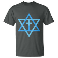 Messianic Cross Star of David Yeshua Jesus T Shirt - Wonder Print Shop