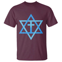 Messianic Cross Star of David Yeshua Jesus T Shirt - Wonder Print Shop