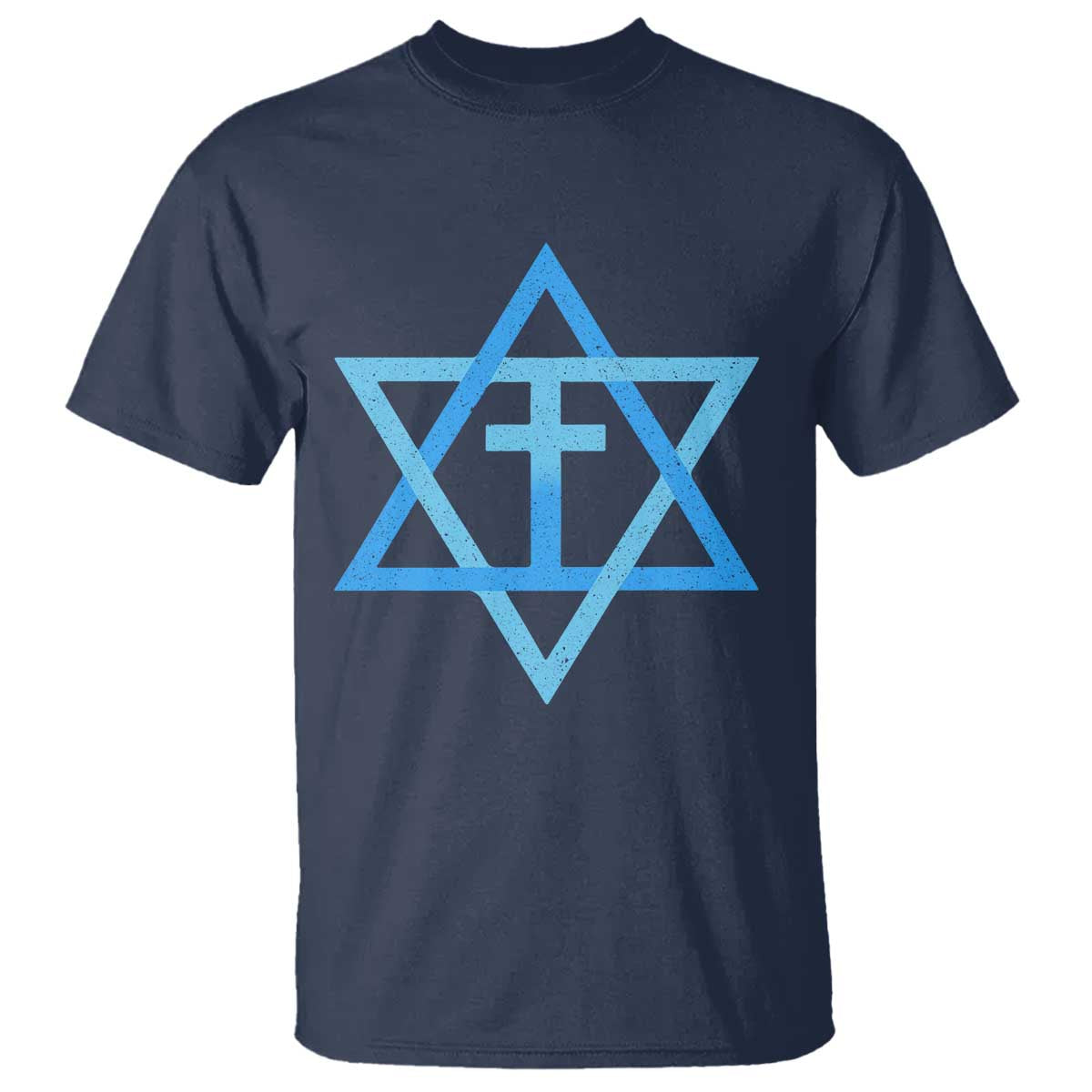Messianic Cross Star of David Yeshua Jesus T Shirt - Wonder Print Shop