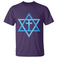 Messianic Cross Star of David Yeshua Jesus T Shirt - Wonder Print Shop