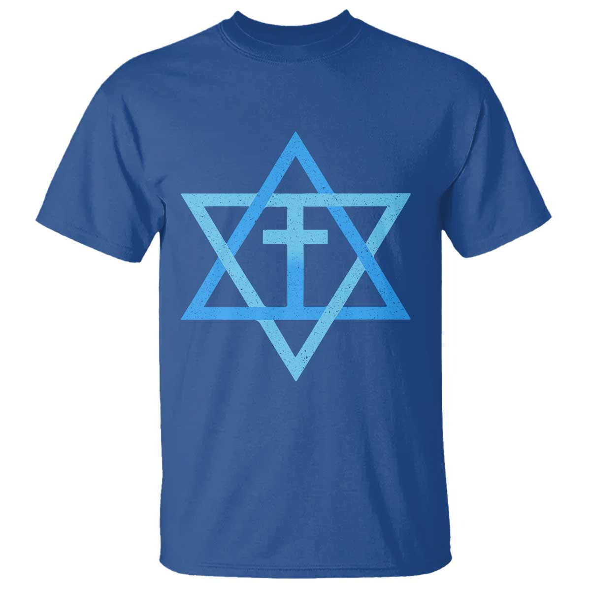 Messianic Cross Star of David Yeshua Jesus T Shirt - Wonder Print Shop