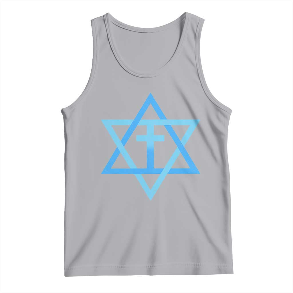 Messianic Cross Star of David Yeshua Jesus Tank Top - Wonder Print Shop