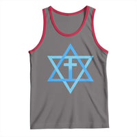 Messianic Cross Star of David Yeshua Jesus Tank Top - Wonder Print Shop