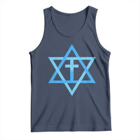 Messianic Cross Star of David Yeshua Jesus Tank Top - Wonder Print Shop