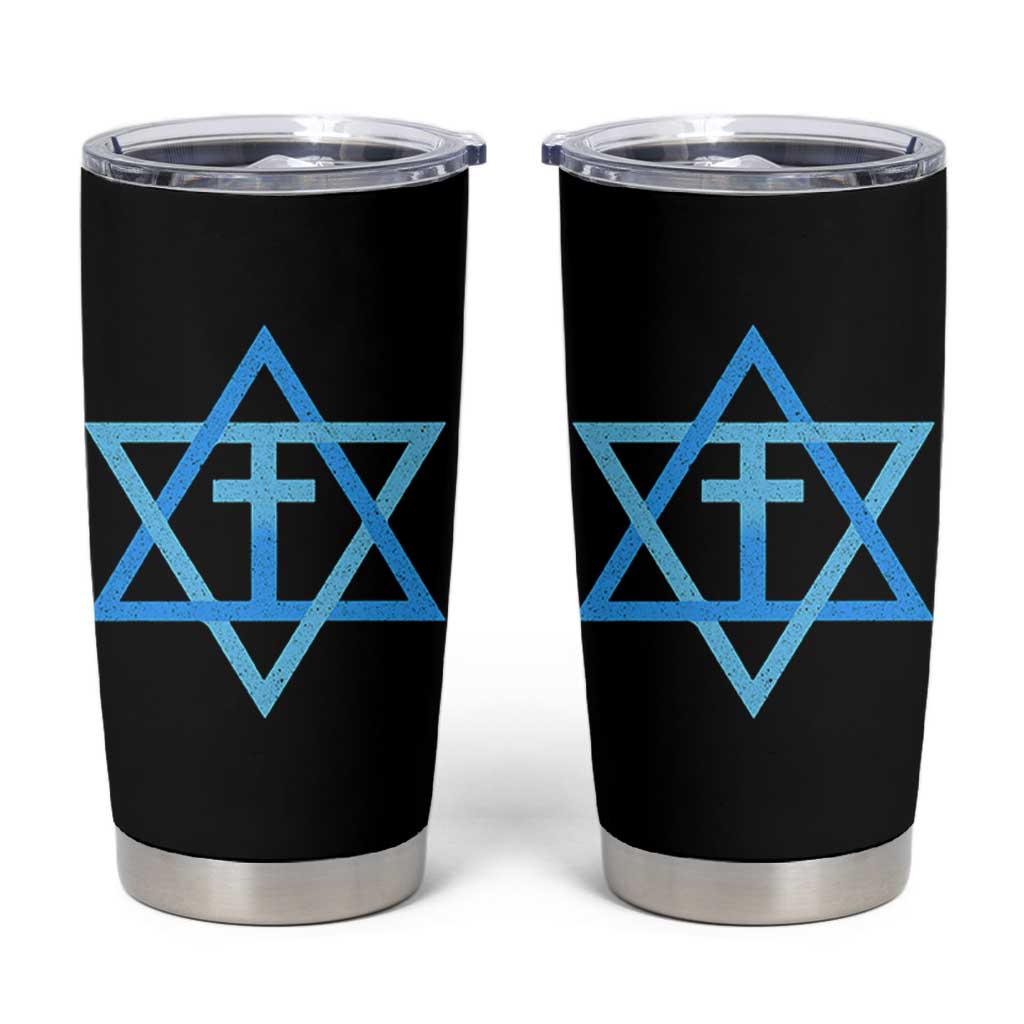 Messianic Cross Star of David Yeshua Jesus Tumbler Cup - Wonder Print Shop