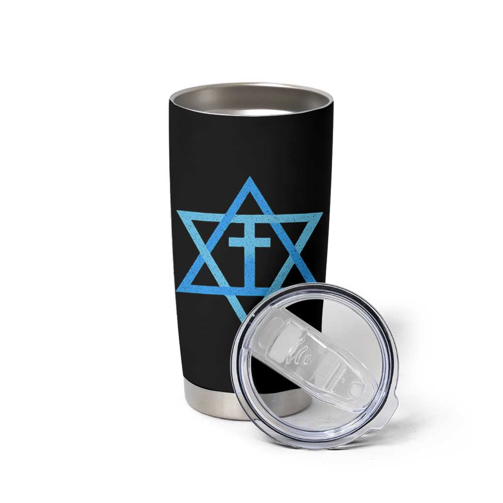 Messianic Cross Star of David Yeshua Jesus Tumbler Cup - Wonder Print Shop