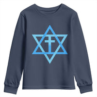 Messianic Cross Star of David Yeshua Jesus Youth Sweatshirt - Wonder Print Shop
