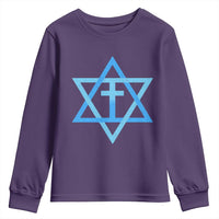 Messianic Cross Star of David Yeshua Jesus Youth Sweatshirt - Wonder Print Shop