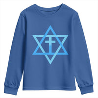 Messianic Cross Star of David Yeshua Jesus Youth Sweatshirt - Wonder Print Shop