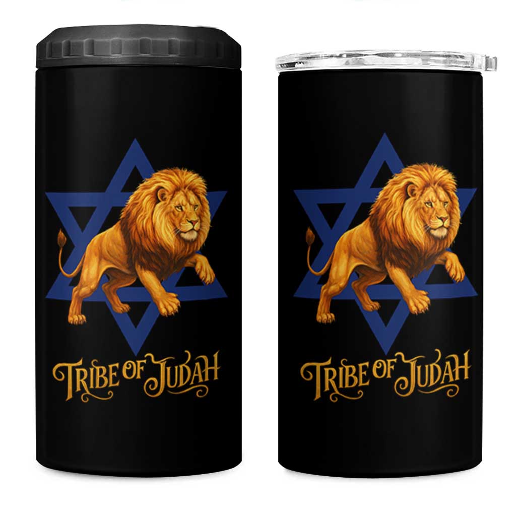 Tribe Of Judah 4 in 1 Can Cooler Tumbler Bible History Hebrew Christ Israelite Lion - Wonder Print Shop