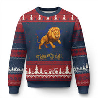 Tribe Of Judah Ugly Christmas Sweater Bible History Hebrew Christ Israelite Lion - Wonder Print Shop