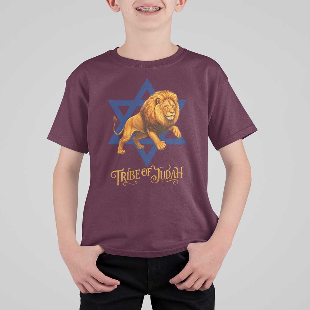 Tribe Of Judah T Shirt For Kid Bible History Hebrew Christ Israelite Lion - Wonder Print Shop