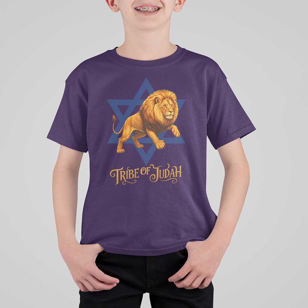 Tribe Of Judah T Shirt For Kid Bible History Hebrew Christ Israelite Lion - Wonder Print Shop