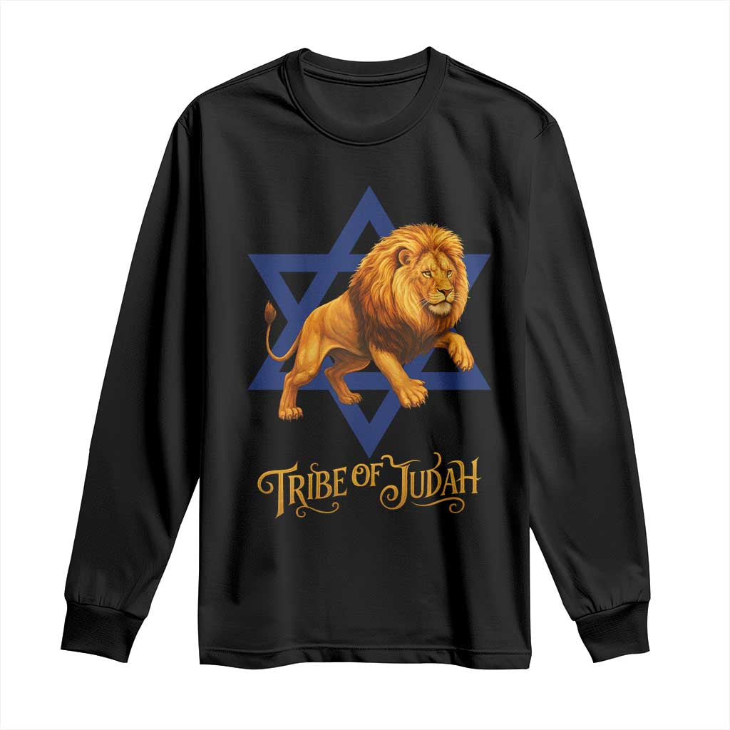 Tribe Of Judah Long Sleeve Shirt Bible History Hebrew Christ Israelite Lion - Wonder Print Shop