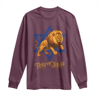 Tribe Of Judah Long Sleeve Shirt Bible History Hebrew Christ Israelite Lion - Wonder Print Shop