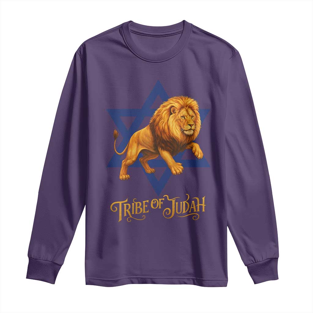 Tribe Of Judah Long Sleeve Shirt Bible History Hebrew Christ Israelite Lion - Wonder Print Shop