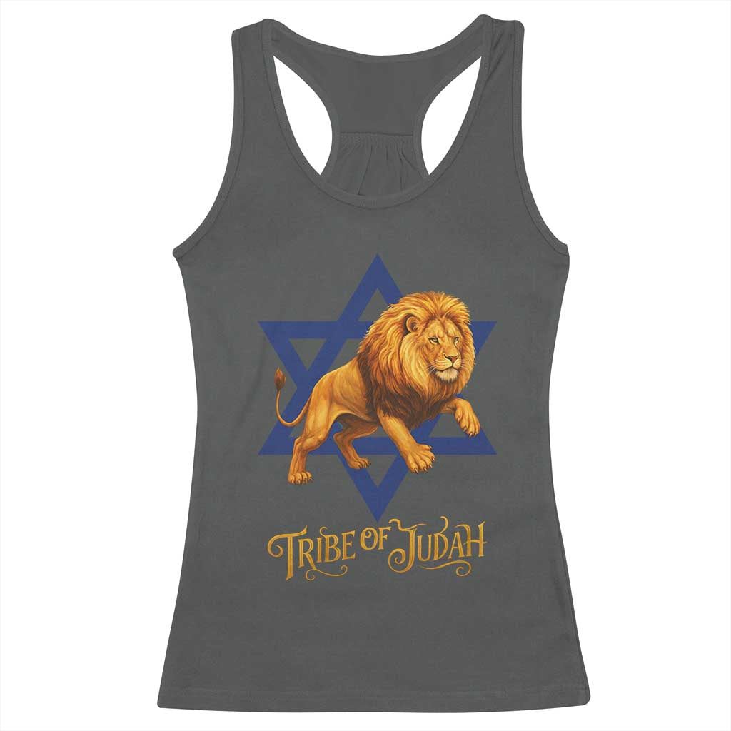 Tribe Of Judah Racerback Tank Top Bible History Hebrew Christ Israelite Lion - Wonder Print Shop