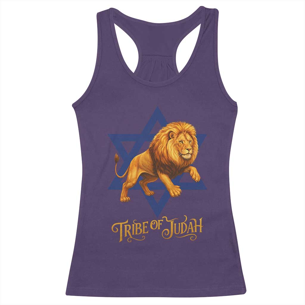 Tribe Of Judah Racerback Tank Top Bible History Hebrew Christ Israelite Lion - Wonder Print Shop