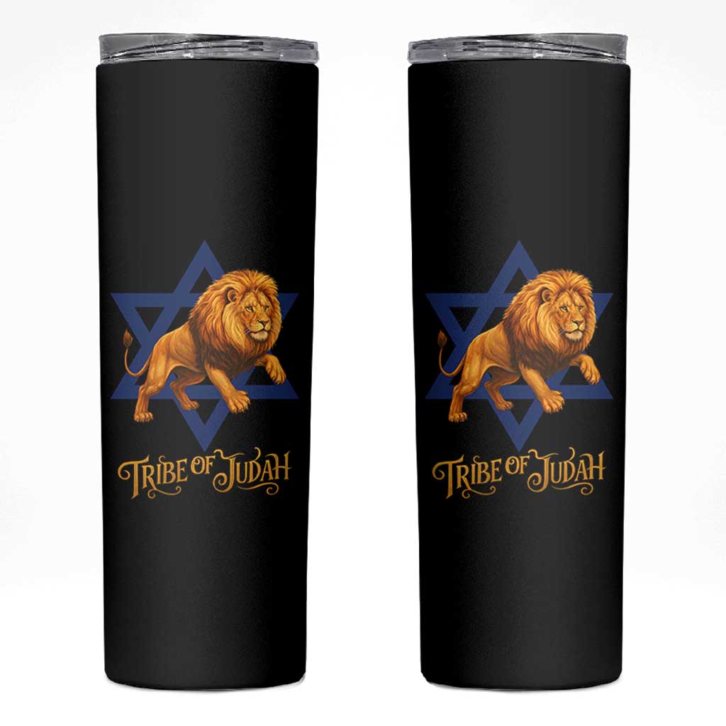 Tribe Of Judah Skinny Tumbler Bible History Hebrew Christ Israelite Lion - Wonder Print Shop