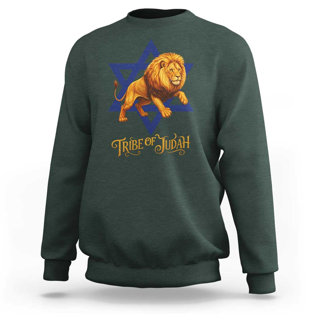 Tribe Of Judah Sweatshirt Bible History Hebrew Christ Israelite Lion - Wonder Print Shop