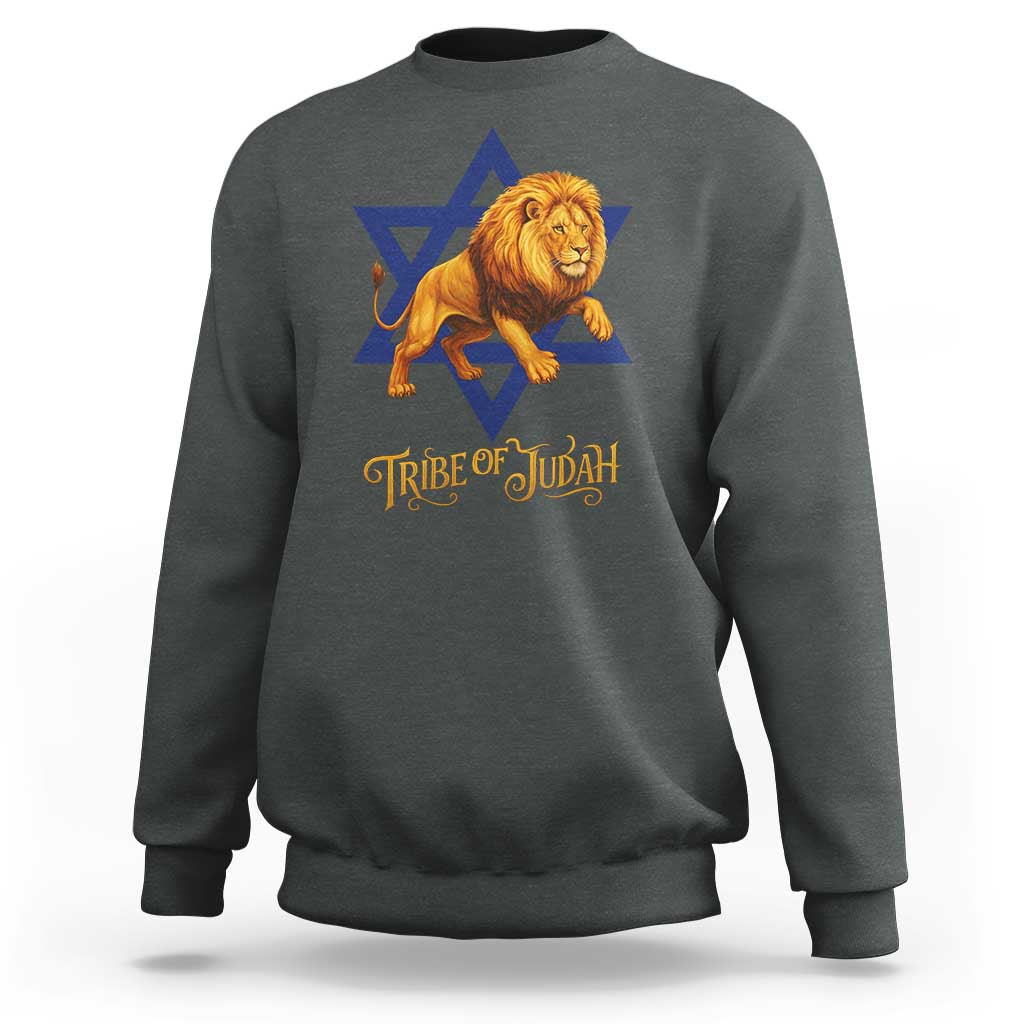 Tribe Of Judah Sweatshirt Bible History Hebrew Christ Israelite Lion - Wonder Print Shop