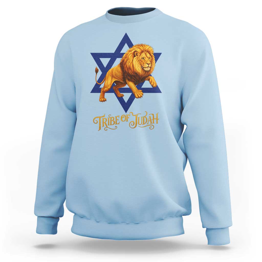 Tribe Of Judah Sweatshirt Bible History Hebrew Christ Israelite Lion - Wonder Print Shop