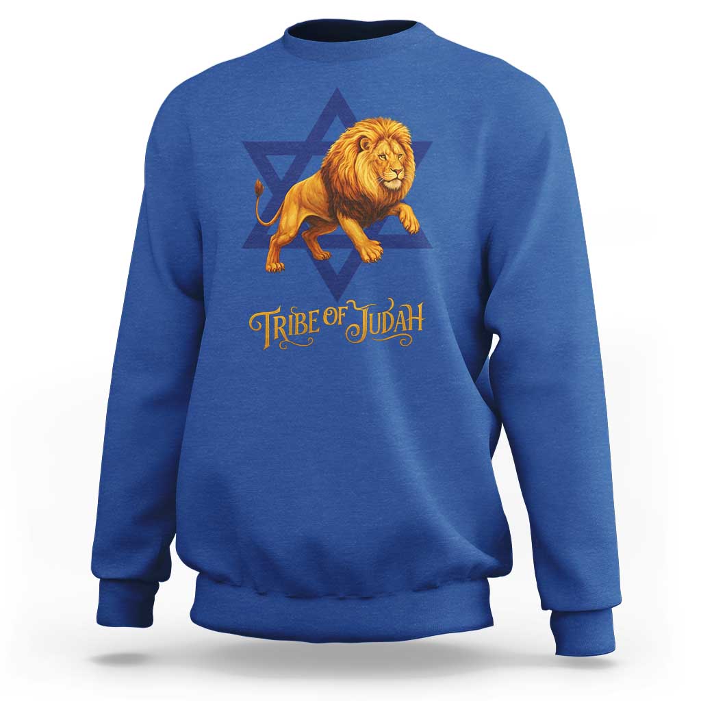 Tribe Of Judah Sweatshirt Bible History Hebrew Christ Israelite Lion - Wonder Print Shop