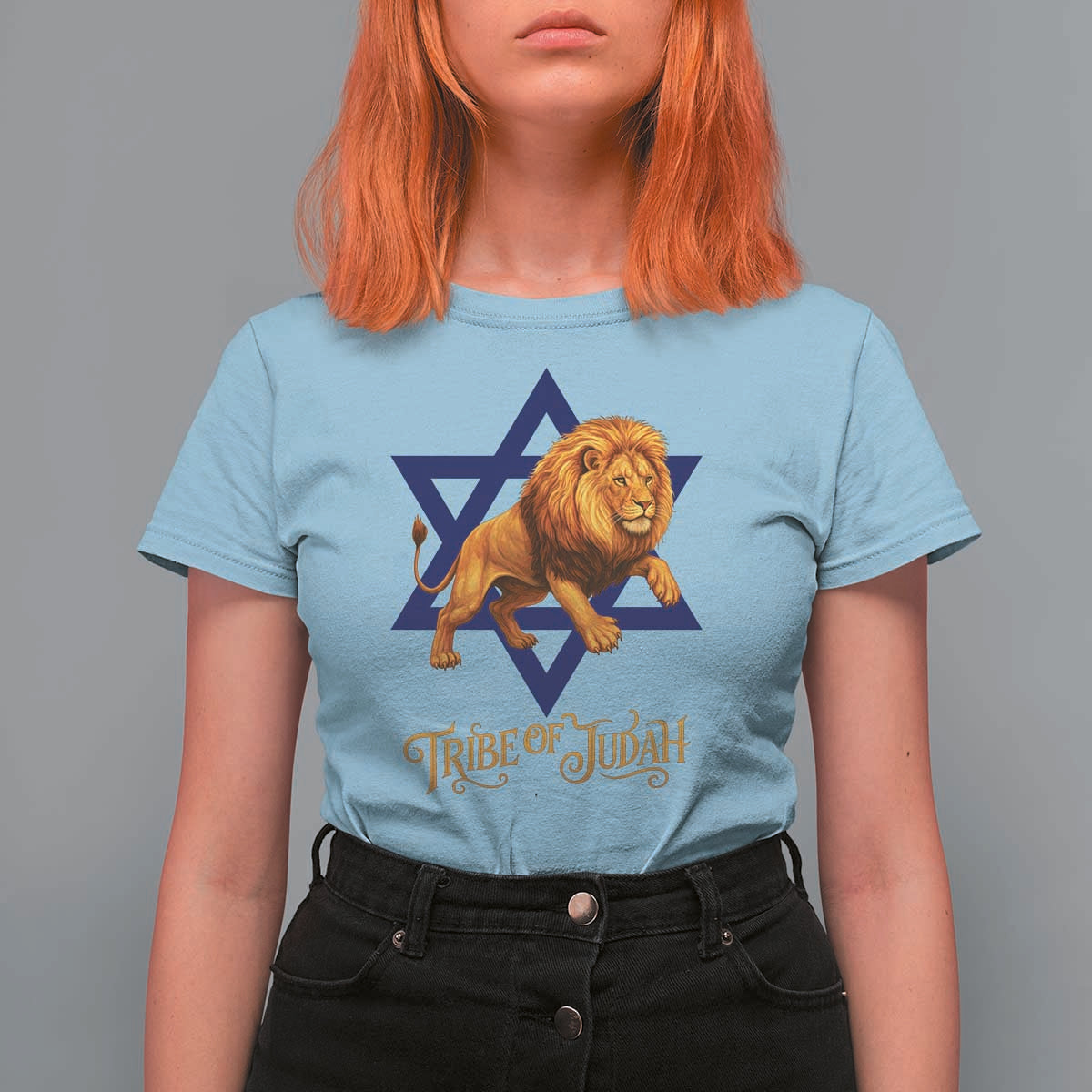 Tribe Of Judah T Shirt For Women Bible History Hebrew Christ Israelite Lion - Wonder Print Shop