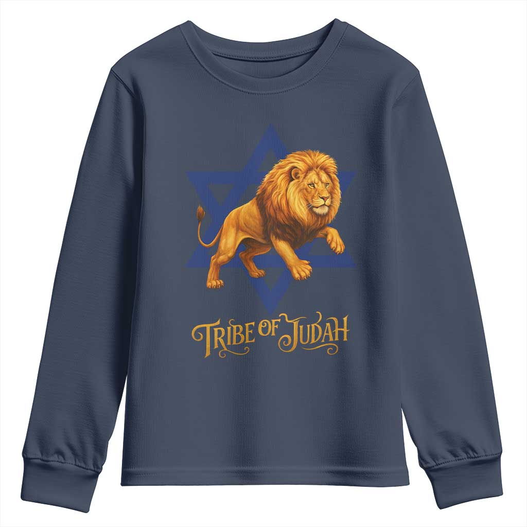 Tribe Of Judah Youth Sweatshirt Bible History Hebrew Christ Israelite Lion - Wonder Print Shop