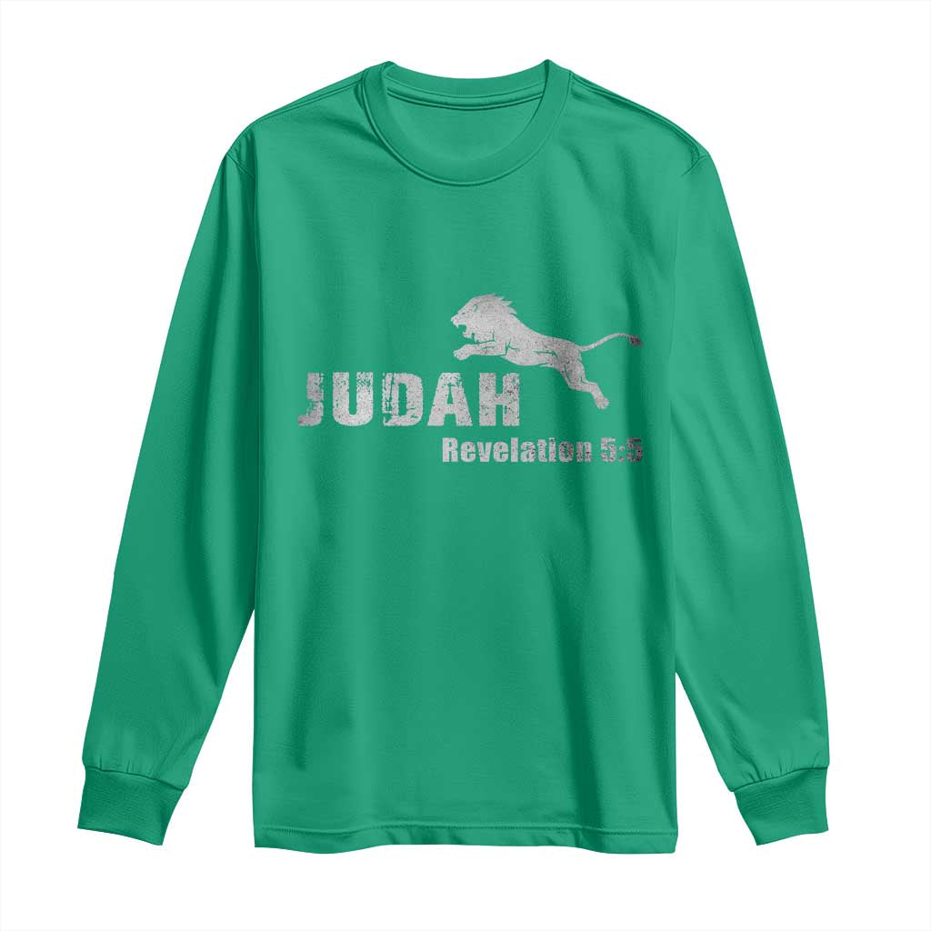 Lion Tribe of Judah Hebrew Christ Israelite Long Sleeve Shirt - Wonder Print Shop