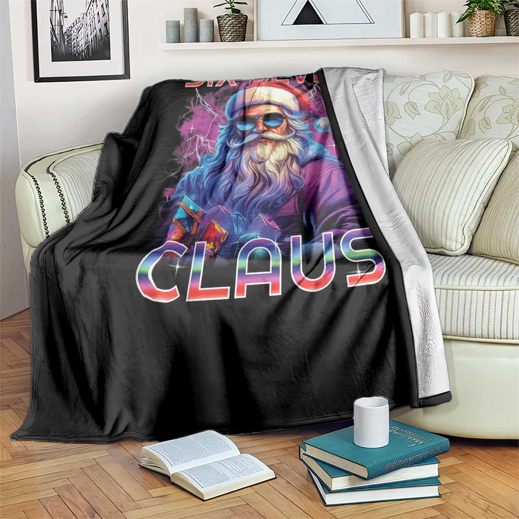 Funny Six Seven Claus Throw Blanket 67 Christmas Santa Meme Gen Alpha - Wonder Print Shop