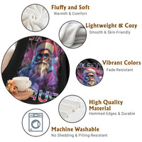 Funny Six Seven Claus Throw Blanket 67 Christmas Santa Meme Gen Alpha - Wonder Print Shop