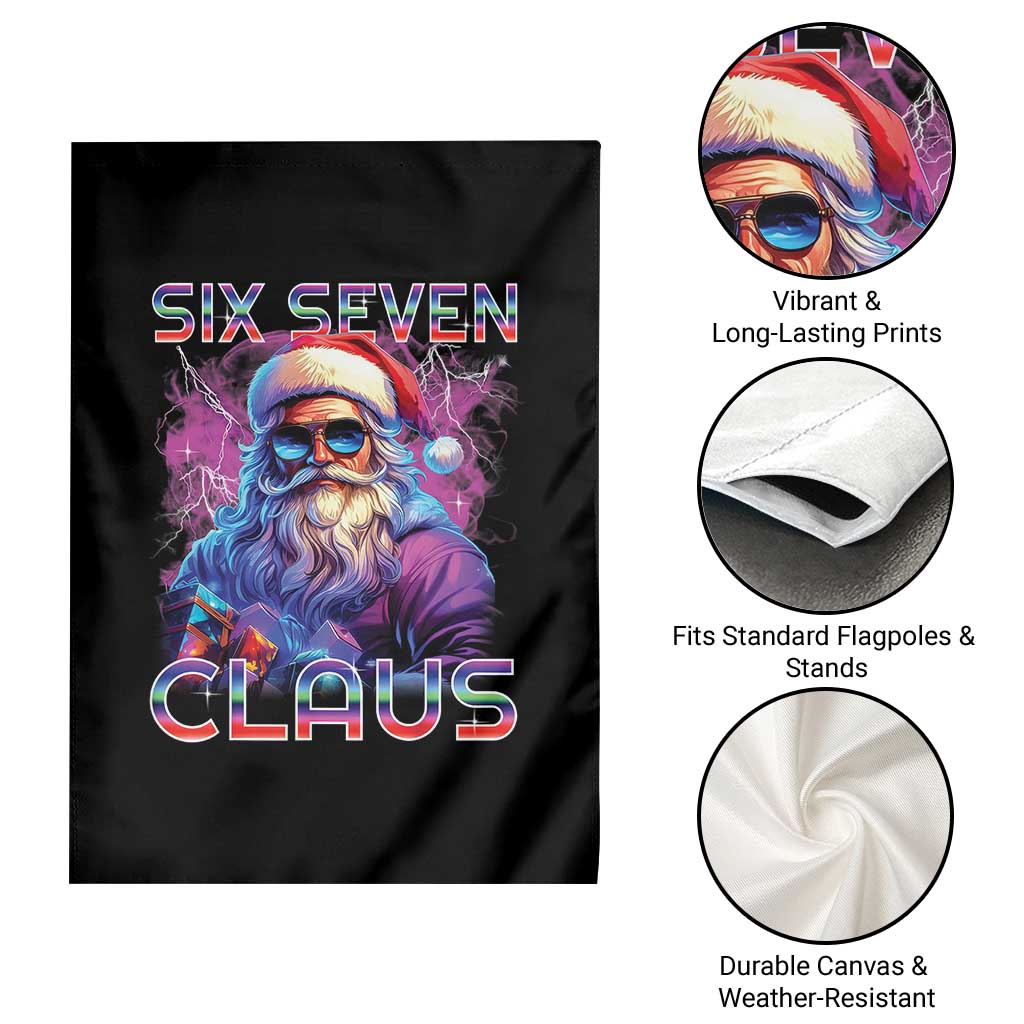 Funny Six Seven Claus Garden Flag 67 Christmas Santa Meme Gen Alpha - Wonder Print Shop