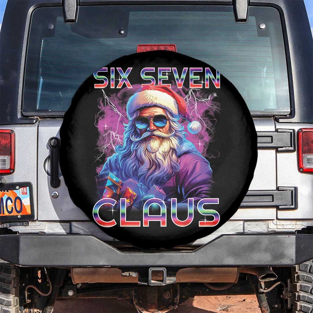 Funny Six Seven Claus Spare Tire Cover 67 Christmas Santa Meme Gen Alpha - Wonder Print Shop